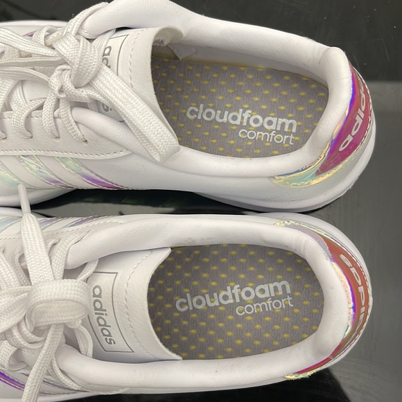 ADIDAS NEO WHITE FASHION RUNNING SNEAKERS WOMENS SIZE 7 - Picture 7 of 16